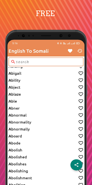 English To Somali Dictionary Offline Screenshot 0