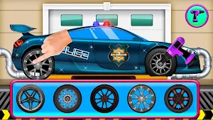 Police Car Wash Cleanup: Repair & Design Vehicles Screenshot 3