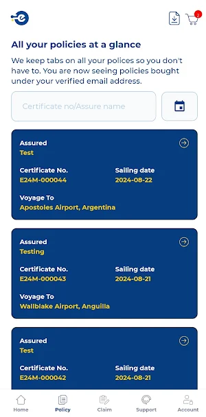 e-tgcinsure Screenshot 1