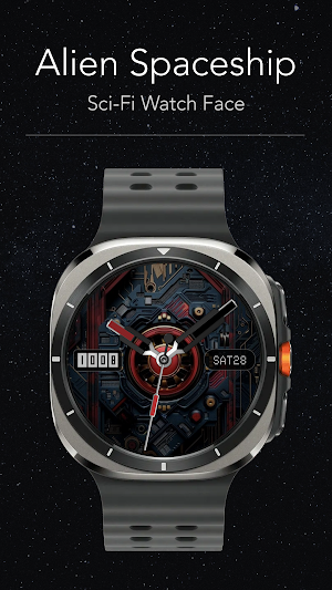 Alien Spaceship Watch Face Screenshot 2