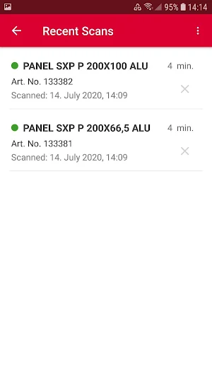 PERI Material Scan Screenshot 3