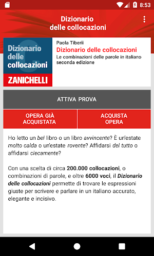 Zanichelli - Collocazioni Screenshot 0
