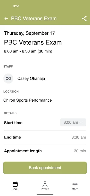 Chiron Sports Performance Screenshot 2