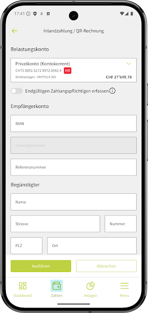 Bank Gantrisch mobile Screenshot 3