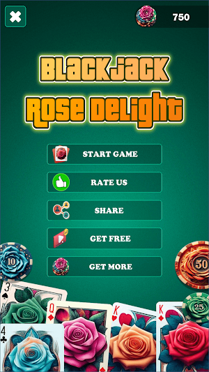 Blackjack Rose Delight Screenshot 0