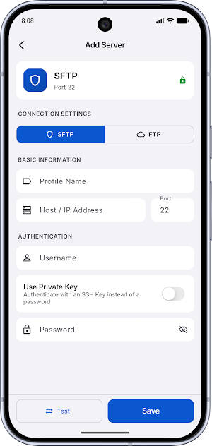 FluxFTP : SFTP & FTP Client Screenshot 2
