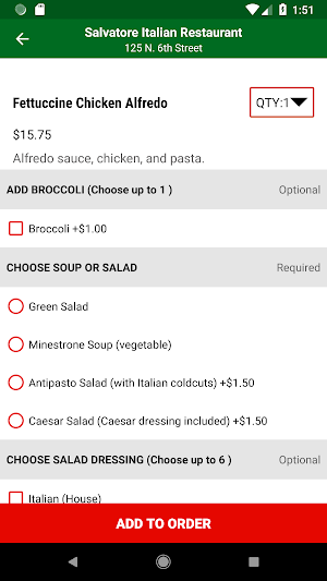 Salvatore Italian Restaurant Screenshot 2