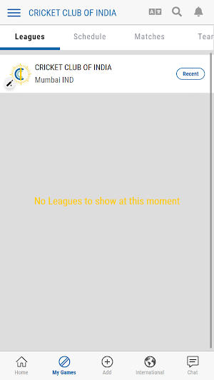 CCI CRICKET APP Screenshot 0