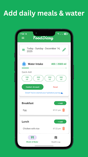 Food Diary - Health Tracker Screenshot 0