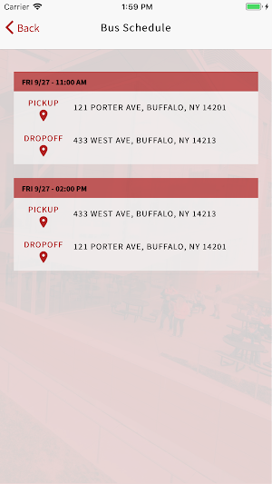 D'Youville Red Bus Screenshot 2