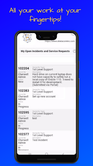 StrataCom Mobile for ITSM Screenshot 2