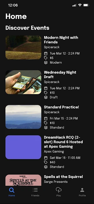 Spicerack - Find events Screenshot 1