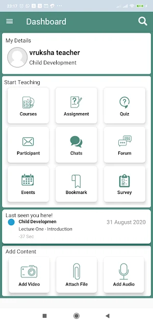 MWS Teacher App Screenshot 1