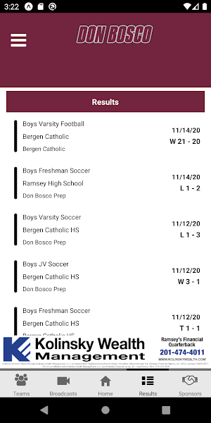 Don Bosco Prep Athletics Screenshot 2