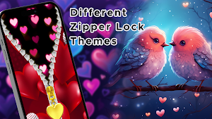 Love Zipper Lock Screen Screenshot 2