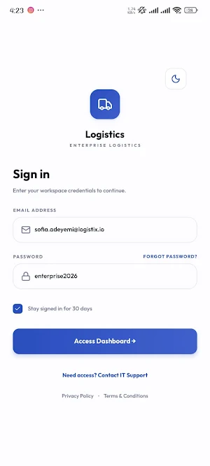 Logistics Screenshot 0