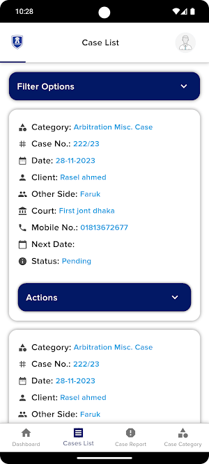 Advocates Diary Screenshot 1