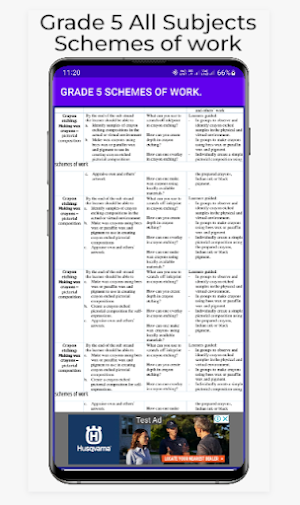Grade 5 all subjects schemes Screenshot 2