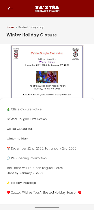 Xa'xtsa Douglas First Nation Screenshot 2