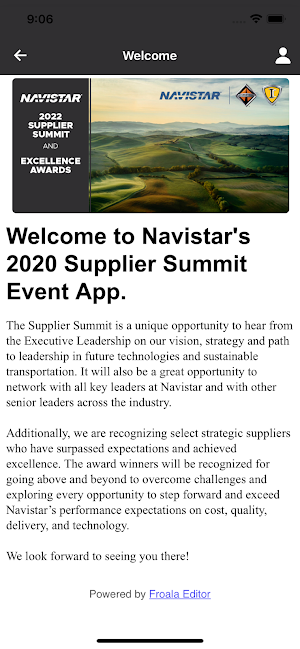 Navistar Supplier Summit Screenshot 3