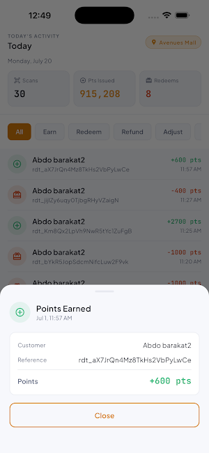 U-Loyal Scanner Screenshot 1