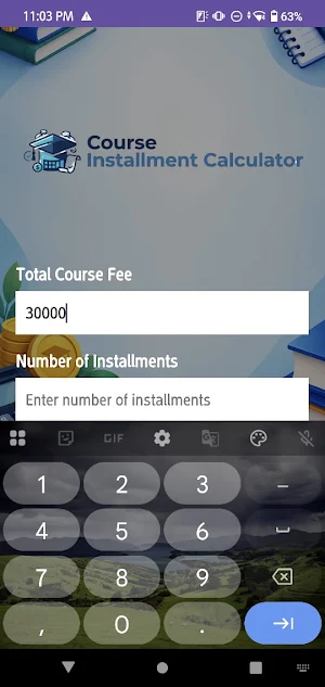 Course Installment Calculator Screenshot 1