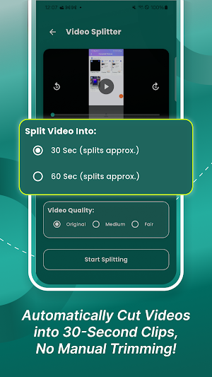 Ezy Split video for WhatsApp Screenshot 1