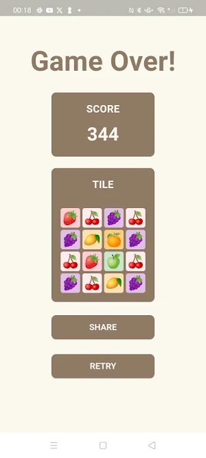 Fruits Puzzle - 2048 Screenshot 2