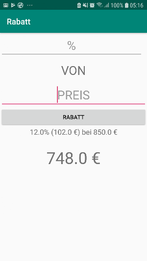 Rabatt Rechner Screenshot 2