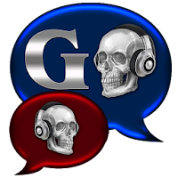 Skull on Fire Go SMS theme