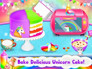 Unicorn Cake Maker: Bakery Kitchen Games Screenshot 1