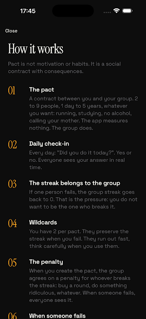Pact: Shared commitments Screenshot 1
