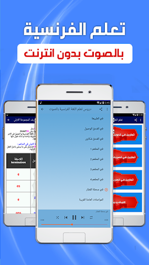 تعلم اللغة الفرنسية بدون انترنت للمبتدئين Screenshot 1
