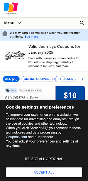 Journeys Shoes Store App Screenshot 1