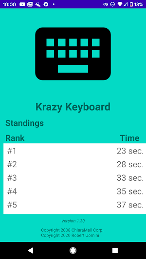 Krazy Keyboard screenshot 1