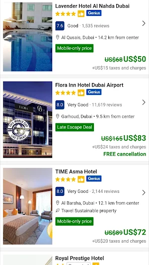 Dubai hotels Screenshot 3