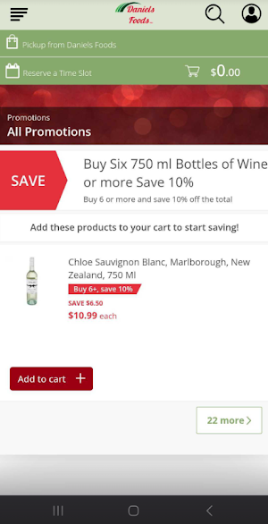 Daniels Foods Screenshot 2