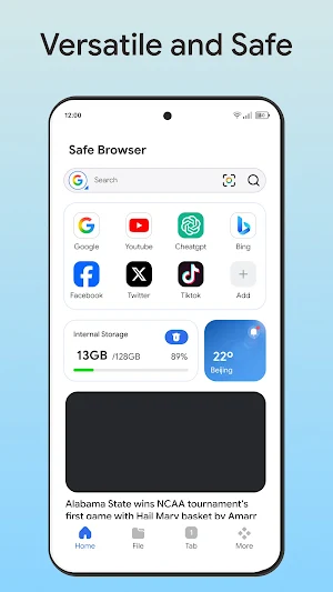 SafeBrowser - Secure & Private Screenshot 0