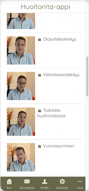 Huoltoriita App Screenshot 2
