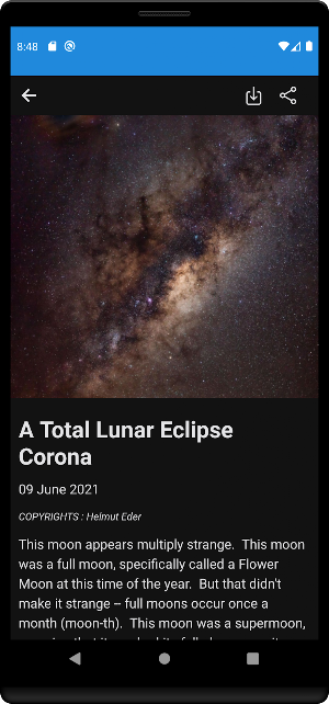 APOD - Astronomy Daily Screenshot 1