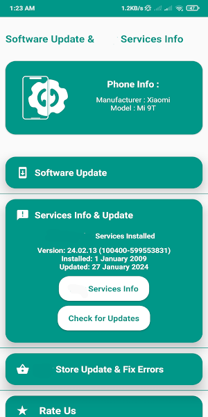 Software Update Services Info Screenshot 3