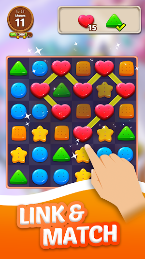Cookie Crunch: Link Match Puzzle Screenshot 2