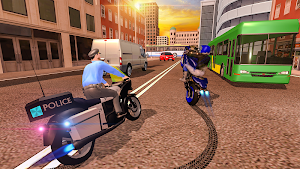 US Police Motor Bike Chase: City Gangster Fight Screenshot 2