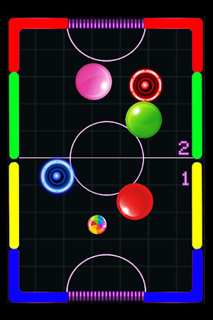 Bubble Shooter Glow Air Hockey Screenshot 2