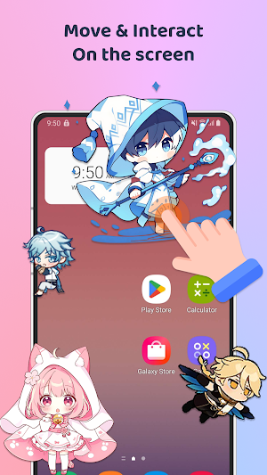 Anime Shimeji Pets On Screen Screenshot 2
