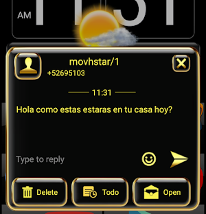 THEME FOR GO SMS GOLD GLASS Screenshot 2