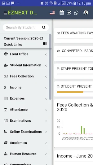 EZNEXT ADMIN - Complete School ERP Screenshot 2