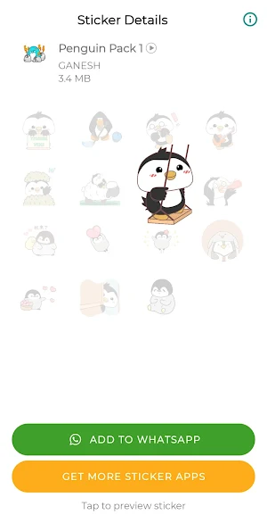 Cute Penguin Stickers for WA Screenshot 2