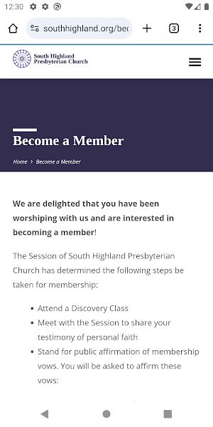 South Highland Presbyterian Screenshot 0