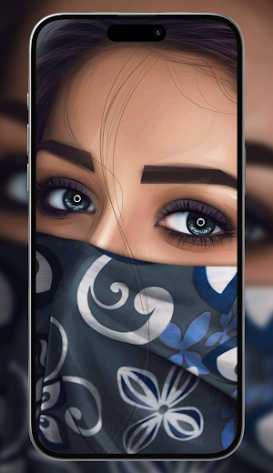Girl Mask wallpaper Screenshot 1